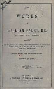 Cover of: Works by William Paley