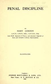 Cover of: Penal discipline by Mary Louisa Gordon