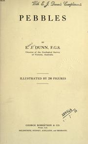 Cover of: Pebbles. by Edward John Dunn, Edward John Dunn