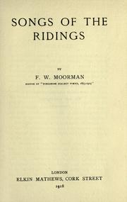 Cover of: Songs of the Ridings