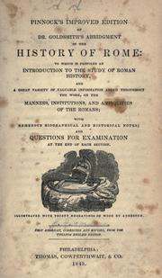 Cover of: Pinnock's improved edition of Dr. Goldsmith's abridgement of the History of Rome by Oliver Goldsmith, Oliver Goldsmith