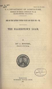 Cover of: Soils of the United States and their use--: VII. The Hagerstown loam.