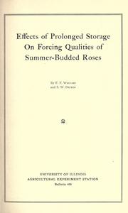 Cover of: Effects of prolonged storage on forcing qualities of summer-budded roses