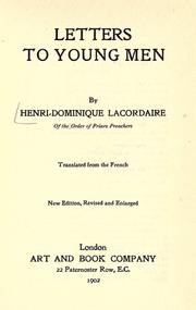 Cover of: Letters To Young Men