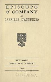 Cover of: Episcopo & company. by Gabriele D'Annunzio