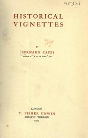 Cover of: Historical vignettes