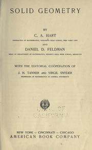 Cover of: Solid geometry by Hart, C. A.