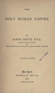 Cover of: The Holy Roman empire by James Bryce