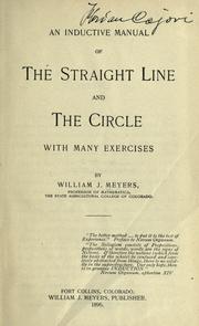 Cover of: An inductive manual of the straight line and the circle by William J. Meyers