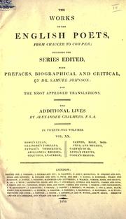 Cover of: The works of the English poets, from Chaucer to Cowper by Alexander Chalmers