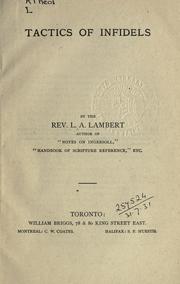 Cover of: Tactics of infidels. by L. A. Lambert, L. A. Lambert