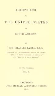 Cover of: A second visit to the United States of North America by Charles Lyell