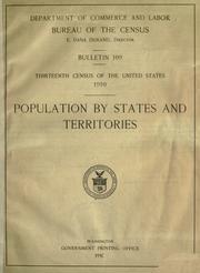 Cover of: Thirteenth census of the United States. by United States. Bureau of the Census
