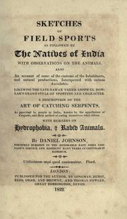Cover of: Sketches of field sports as followed by the natives of India by Johnson, Daniel