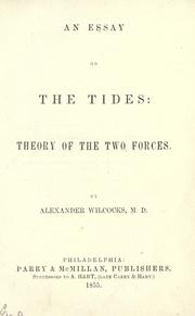 Cover of: essay on the tides: theory of the two forces