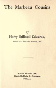 Cover of: The Marbeau cousins by Harry Stillwell Edwards, Harry Stillwell Edwards