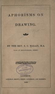 Cover of: Aphorisms on drawing