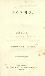 Cover of: Poems by Amelia, Amelia