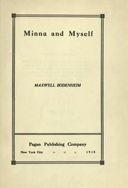 Cover of: Minna and myself by Maxwell Bodenheim