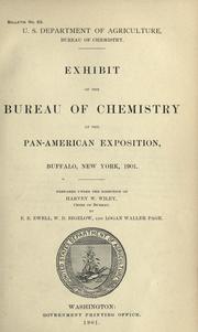 Cover of: Exhibit of the Bureau of chemistry at the Pan-American exposition, Buffalo, New York, 1901.
