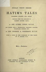 Cover of: Tales by Hatim Tilawônu.