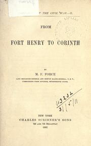 Cover of: From Fort Henry to Corinth.
