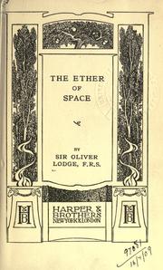Cover of: The ether of space by Oliver Lodge