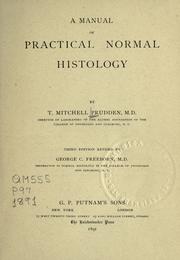 Cover of: A manual of practical normal histology