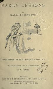 Cover of: Early lessons. by Maria Edgeworth