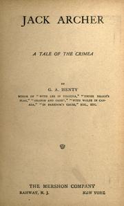 Cover of: Jack Archer by G. A. Henty