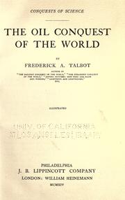 Cover of: The oil conquest of the world by Frederick Arthur Ambrose Talbot