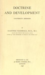 Cover of: Doctrine and development by Hastings Rashdall