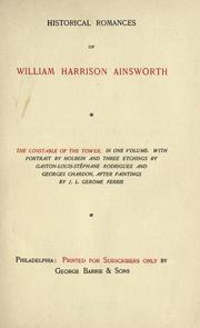 Cover of: The Constable of the Tower. by William Harrison Ainsworth