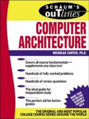 Cover of: Schaum's Outline of Computer Architecture