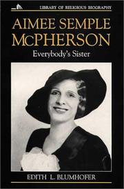 Cover of: Aimee Semple McPherson by Edith L. Blumhofer