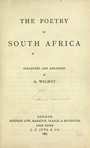Cover of: The poetry of South Africa