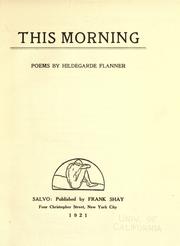 Cover of: This morning: poems.