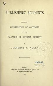 Publishers' accounts by Clarence E. Allen