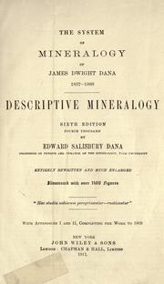 Cover of: The system of mineralogy of James Dwight Dana. 1837-1868 by James D. Dana