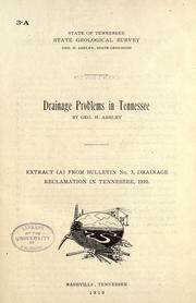 Drainage reclamation in Tennessee by Tennessee. State Geological Survey.