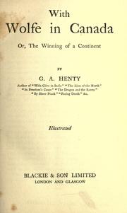 Cover of: With Wolfe in Canada by G. A. Henty