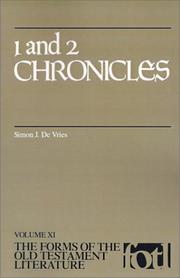 Cover of: 1 and 2 Chronicles by Simon John De Vries