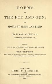 Cover of: Poems of the rod and gun by Isaac McLellan