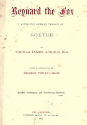 Reineke Fuchs by Johann Wolfgang von Goethe