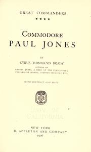Cover of: Commodore Paul Jones