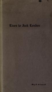 Lines to Jack London by May S. Greenwood