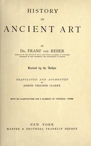 Cover of: History of ancient art