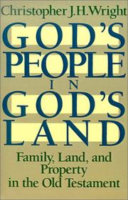 Gods People in Gods Land by Christopher J. H. Wright