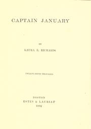 Cover of: Captain January by Laura Elizabeth Howe Richards, Laura Richards, Laura Elizabeth Howe Richards