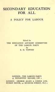 Cover of Secondary education for all